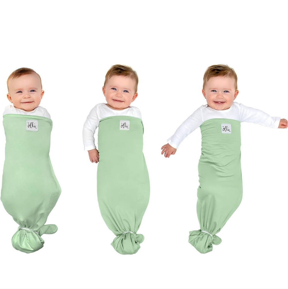 Green Baby Swaddle by Ollie